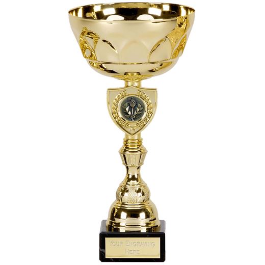 Gold Pegasus Trophy Cup with Shield Design 24cm (9.5")
