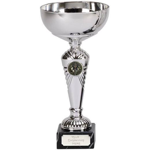 Silver Deco Trophy Cup on Marble Base 16.5cm (6.5")