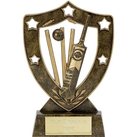 Shield Star Cricket Trophy 15cm (6")