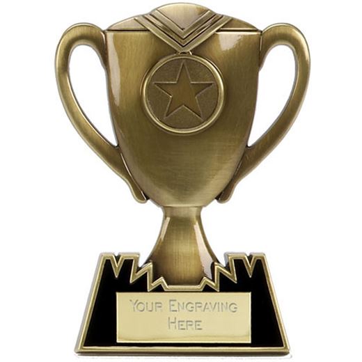 Metal Cup Plaque Award in Bronze 12.5cm (5")