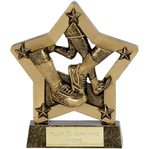 Economy Stars Running Trophy Antique Gold 12.5cm (5")