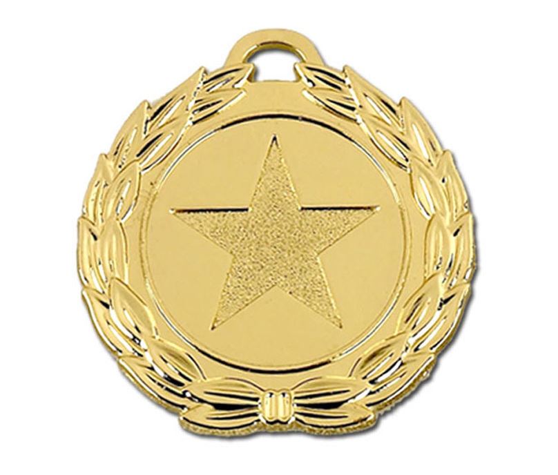 Gold Mega Star 40 Medal 4cm (1.5