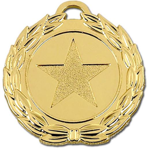 Gold Mega Star 40 Medal 40mm (1.5")