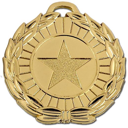 Gold Mega Star 50 Medal 50mm (2")