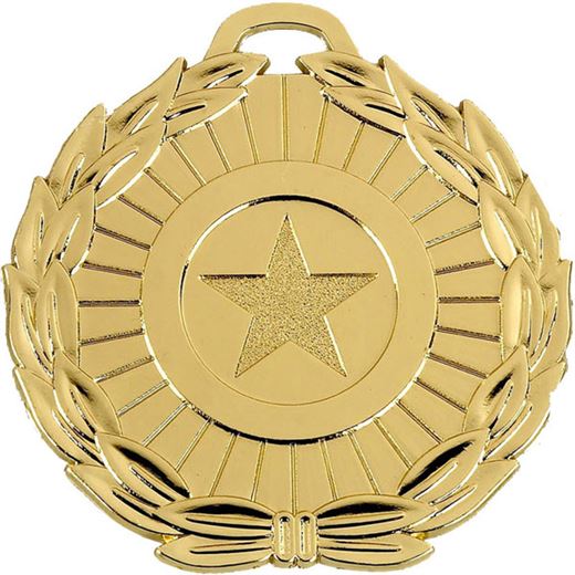 Gold Mega Star 70 Medal 70mm (2.75")