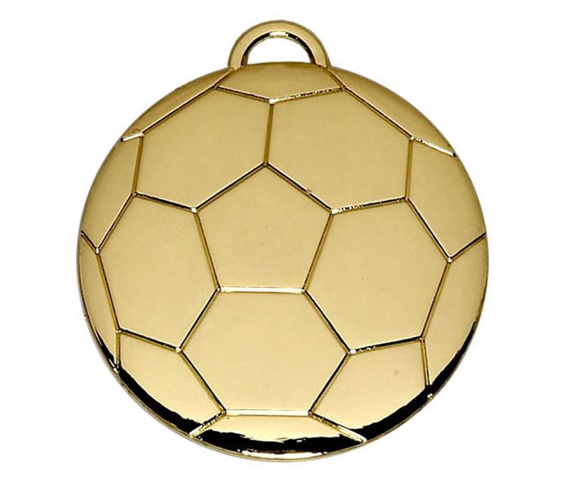 Gold Football Medal 40mm (1.5")