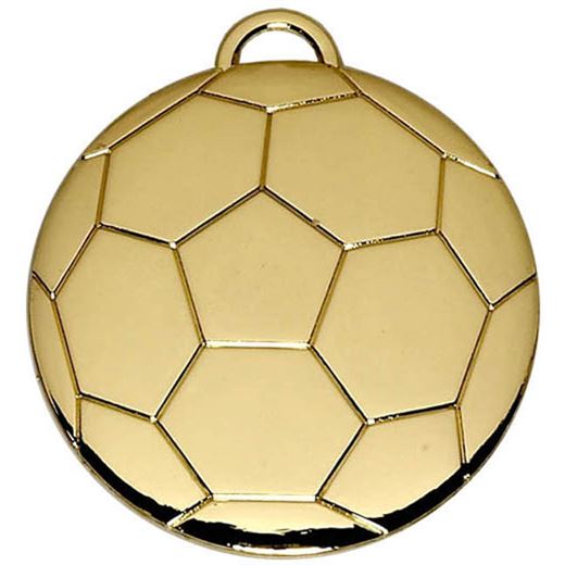 Gold Football Medal 40mm (1.5")