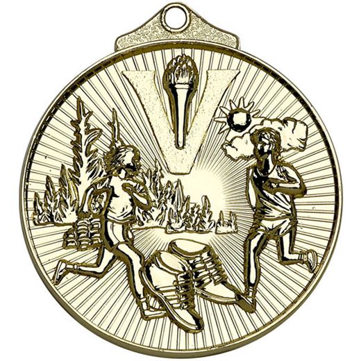 Gold Horizon Running Cross Country Medal 52mm (2")