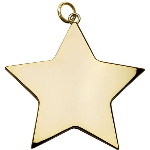 Gold High Polish Star Achievement Medal 54mm (2.25")
