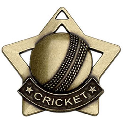 Bronze Mini Stars Cricket Medal 60mm (2.25")