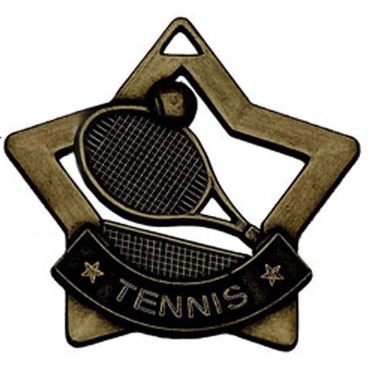 Bronze Mini Stars Tennis Medal 60mm (2.25")