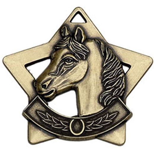 Bronze Mini Stars Equestrian Medal 60mm (2.25")