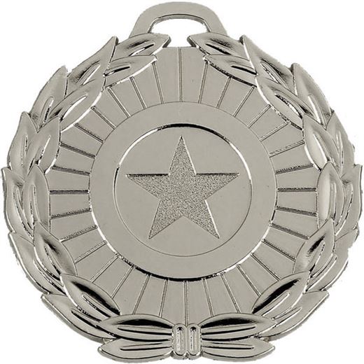 Silver Mega Star 70 Medal 70mm (2.75")