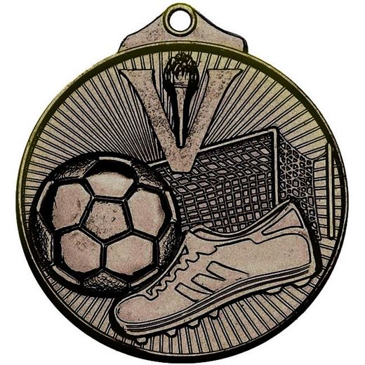 Bronze Horizon Football Medal 52mm (2")