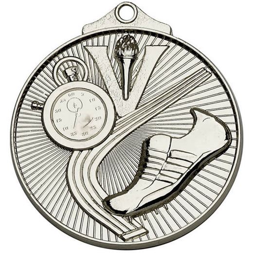 Silver Horizon Athletics Track Medal 52mm (2")