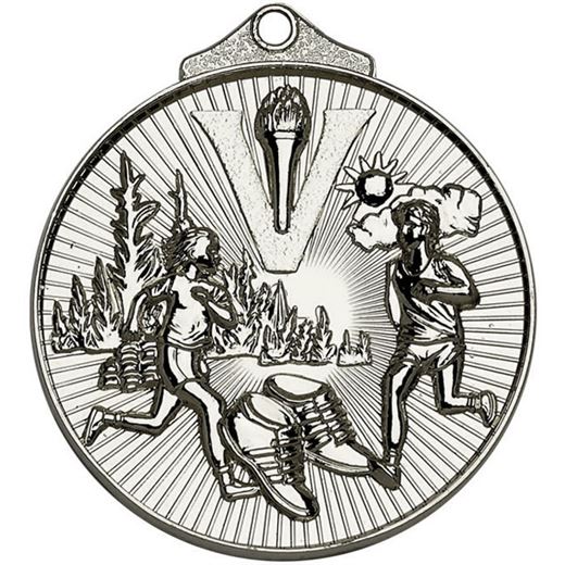 Silver Horizon Running Cross Country Medal 52mm (2")