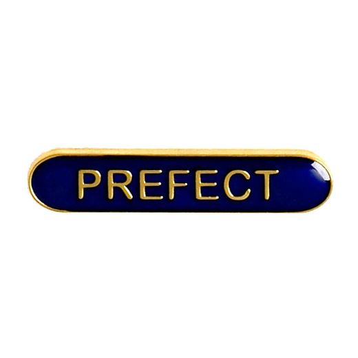 Prefect Lapel Bar Badge Blue 40mm x 8mm
