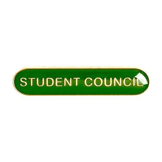 Student Council Lapel Bar Badge Green 40mm x 8mm
