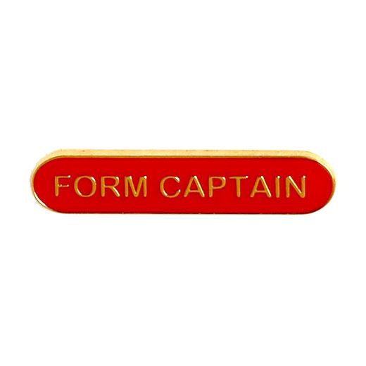 Form Captain Lapel Bar Badge Red 40mm x 8mm