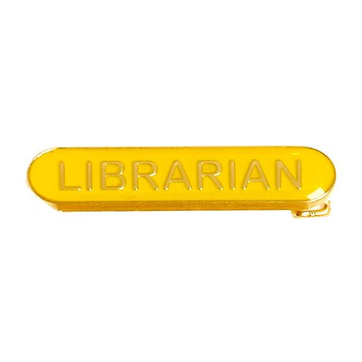 Librarian Lapel Bar Badge Yellow 40mm x 8mm