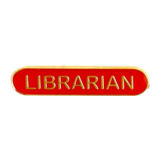 Librarian Lapel Bar Badge Red 40mm x 8mm