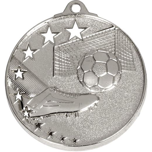 Silver Football Boot and Stars Medal 52mm (2")