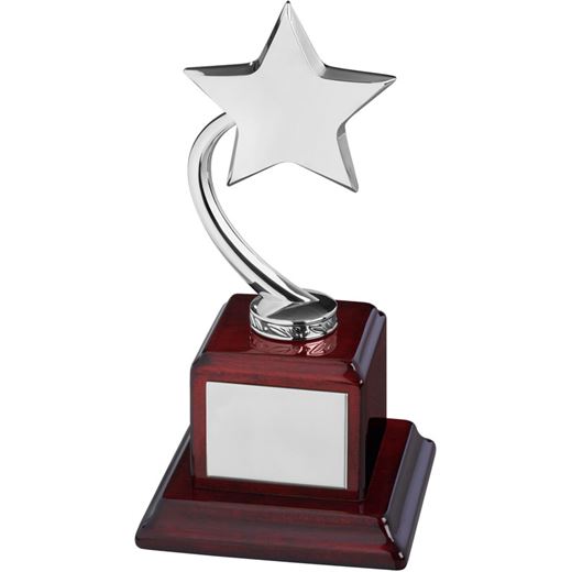 Silver Metal Shooting Star Award on Square Base 23.5cm (9.25")