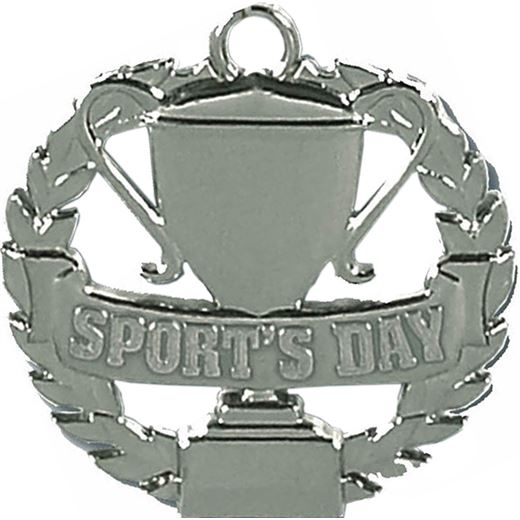 Silver Sports Day Medal 50mm (2")