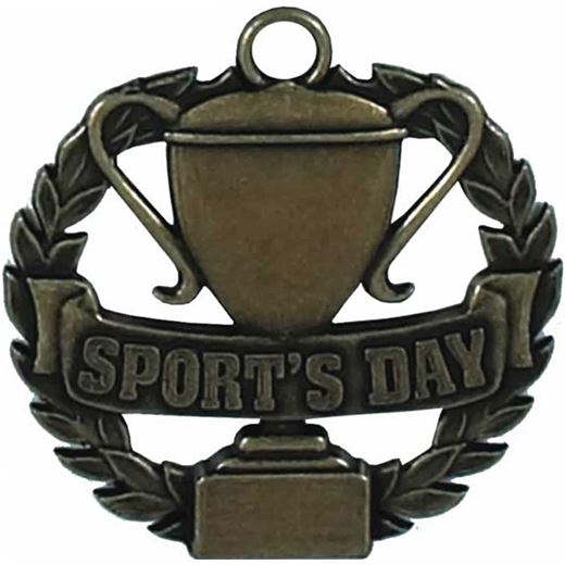 Bronze Sports Day Medal 50mm (2")