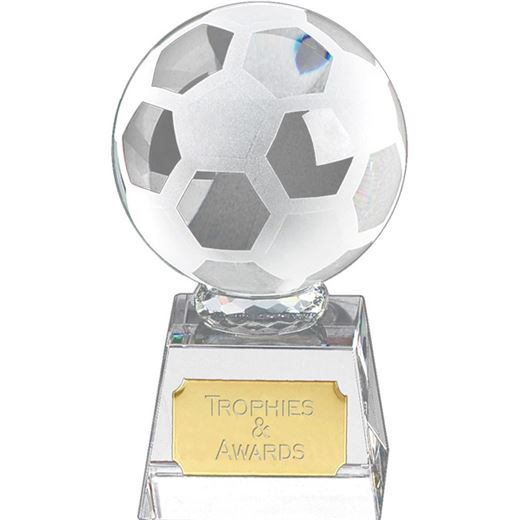 Football mounted on Glass Award 13.5cm (5.25")