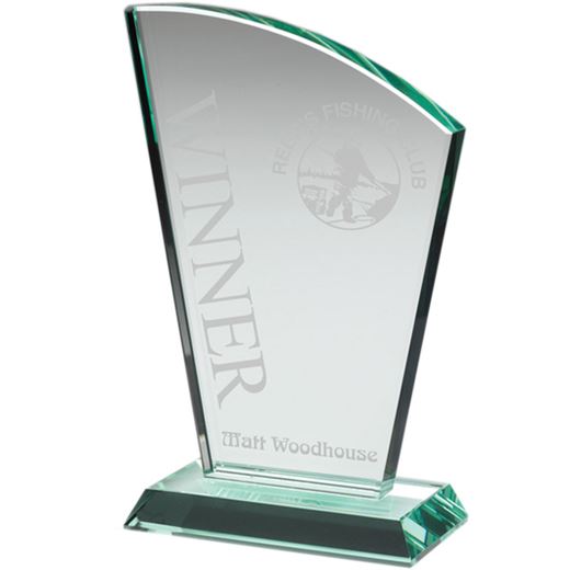 Flair Plaque Jade Glass Award 15cm (6")