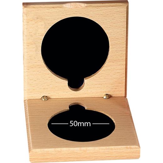 Wooden Medal Box 50mm Recess