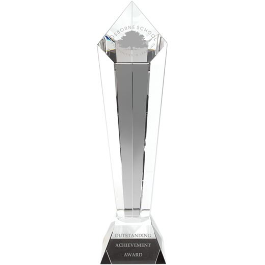 Optical Crystal Pentagonal Column Award 35cm (13.75")