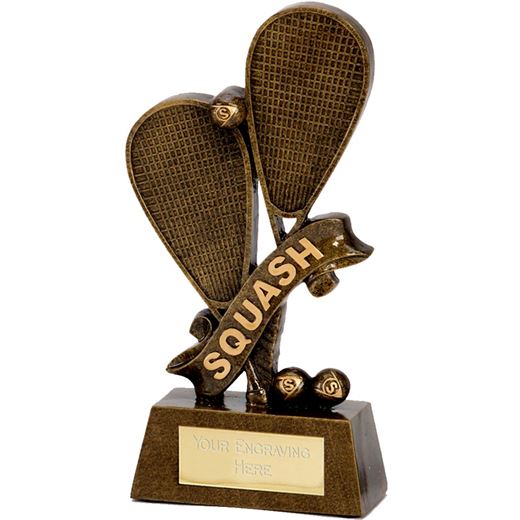 Squash Rackets & Words Trophy 15cm (6")