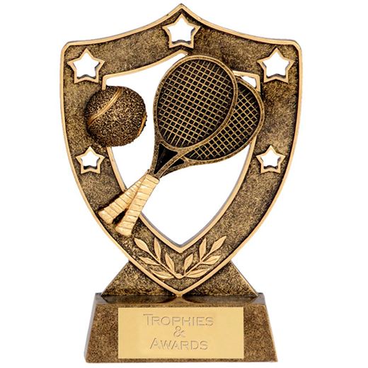 Tennis Shield with Tennis Rackets 12.5cm (5")