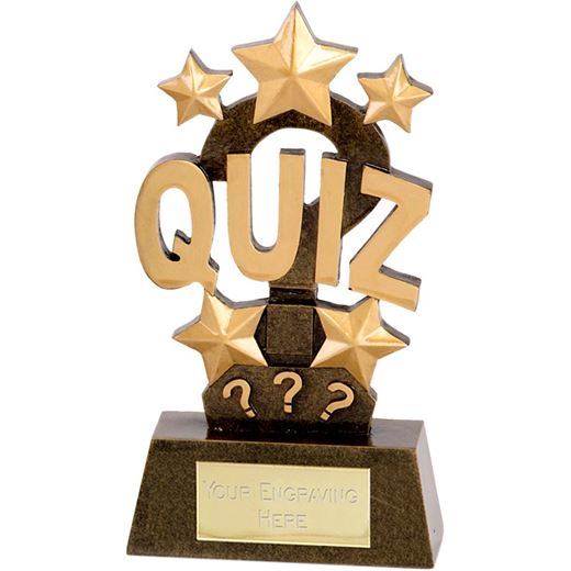 Quiz Word & Stars Trophy 15cm (6")