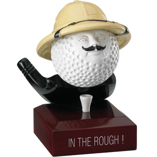In The Rough Golf Ball Trophy 12cm (4.75")