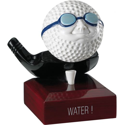 In The Water Golf Ball Trophy 11cm (4.25")