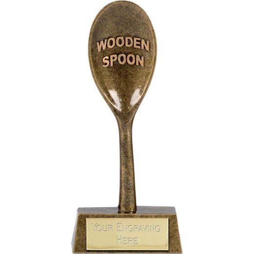 Gold Resin Last Place Wooden Spoon Award 16.5cm (6.5")
