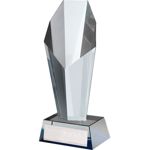 Blue & Clear Crystal Towering Obelisk Award 23.5cm (9.25")