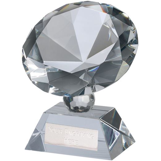 Optical Crystal Diamond Glass Award 9cm (3.5")