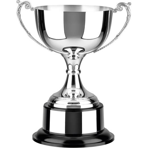 Wide Bowl Silver Plated Presentation Cup with Plinthband 24cm (9.5")