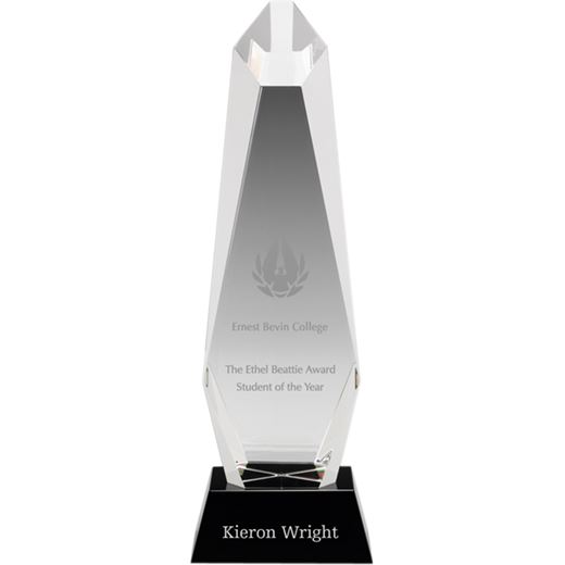 Optical Crystal Towering Pillar Award 31cm (12.25")