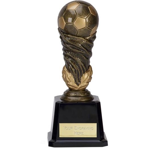 Antique Gold Spiral Leaf Football Trophy 15cm (6")
