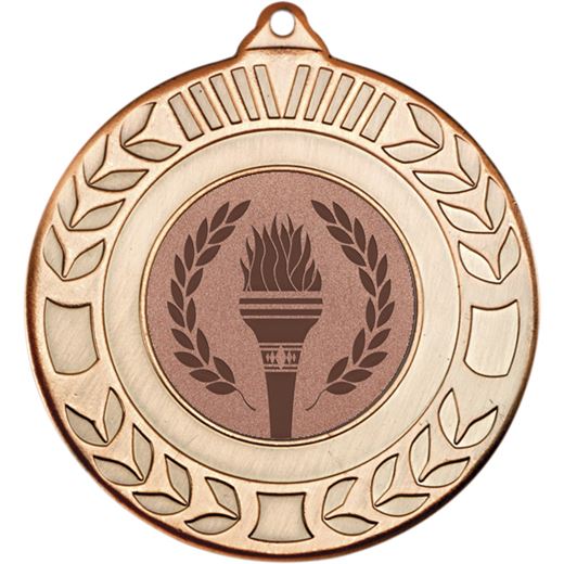 Antique Bronze Wreath Medal 50mm (2")