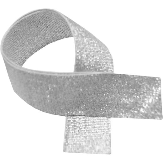 Silver Glitter Medal Ribbon 80cm (32")