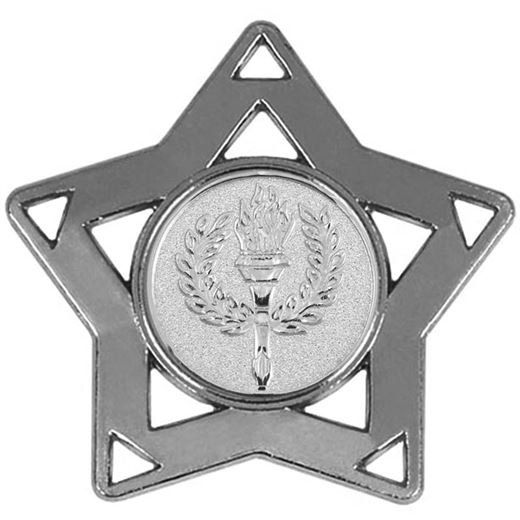 Silver Multi Sport Mini Star Medal 60mm (2.25")