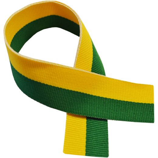 Green & Yellow Medal Ribbon 80cm (32")