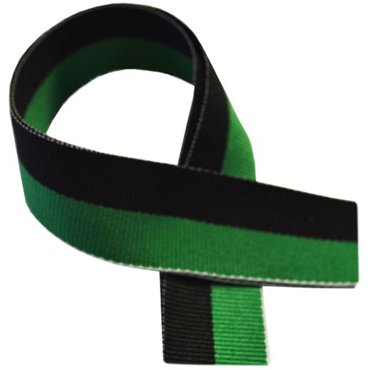 Green & Black Medal Ribbon 80cm (32")