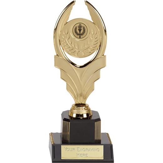 Gold Laurel Trophy on Black Base 21cm (8.25")